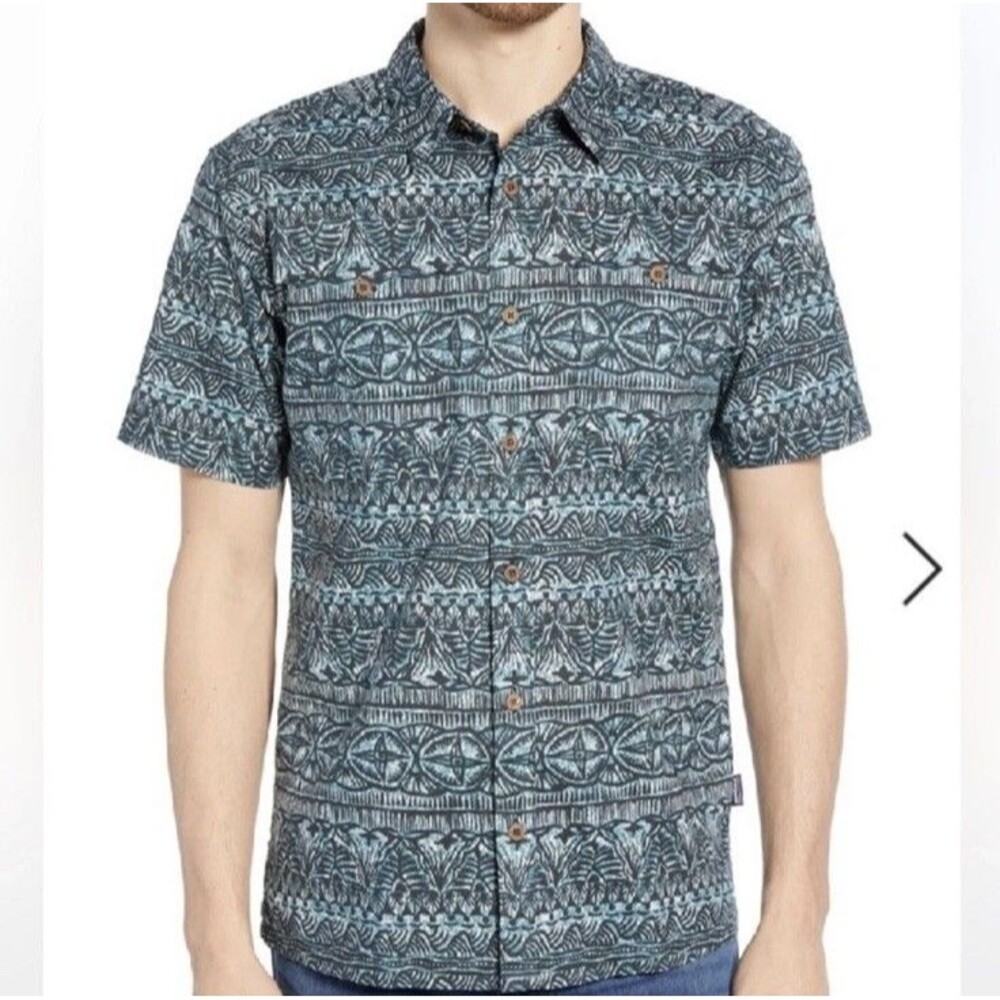 Patagonia Patagonia Back Step S/S Button Up Shirt Tradewinds Hawaiian Size Large